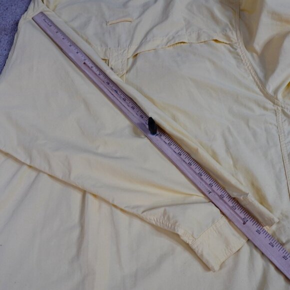 ExOfficio Shirt 2XL Yellow Solid Long Sleeve Vented Nylon Blend - Picture 9 of 10
